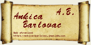 Ankica Barlovac vizit kartica